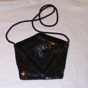 Genie black sequin mini bag